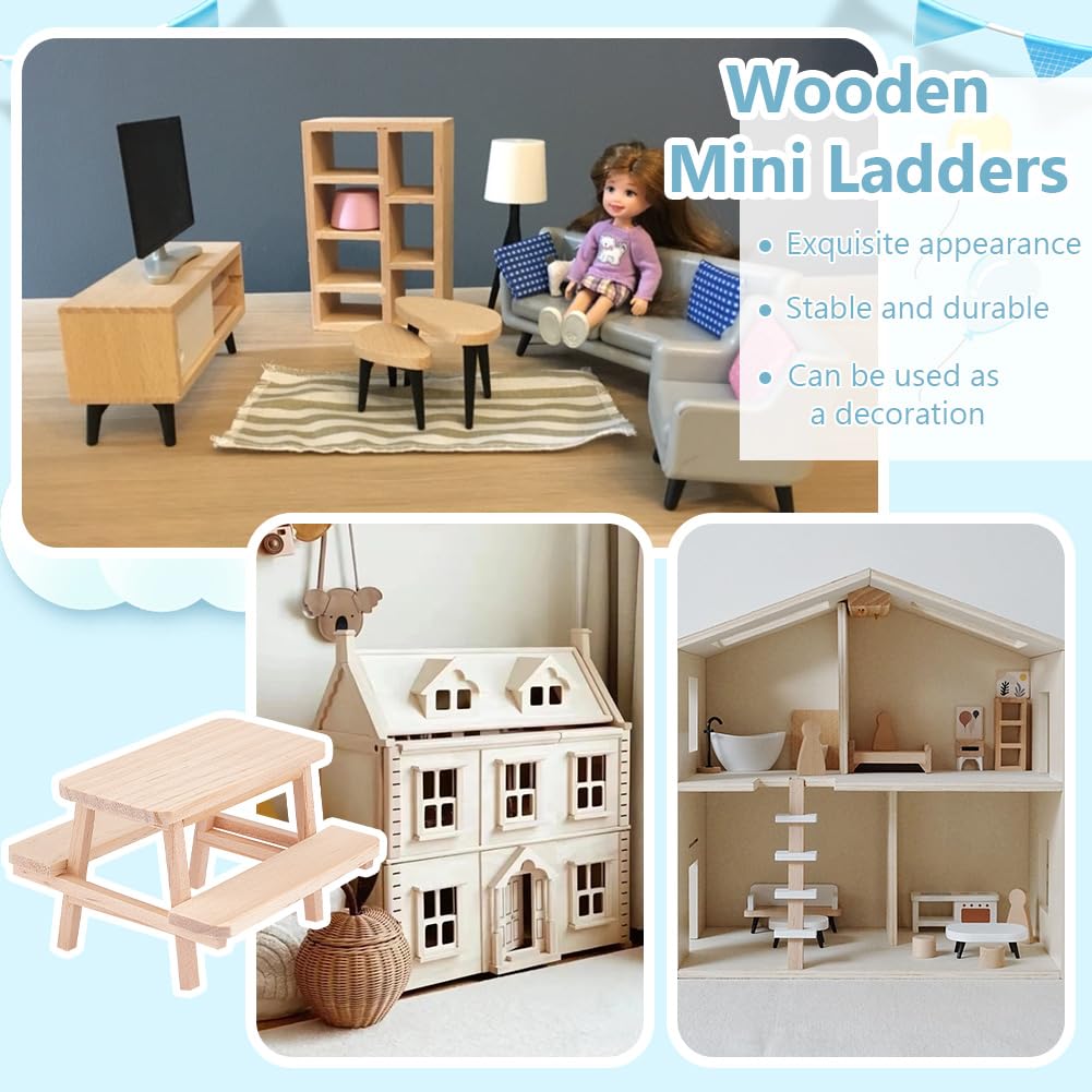 ミニチュア家具セット 木製 1/6 ドールハウス 等用 ミニチュア 家具